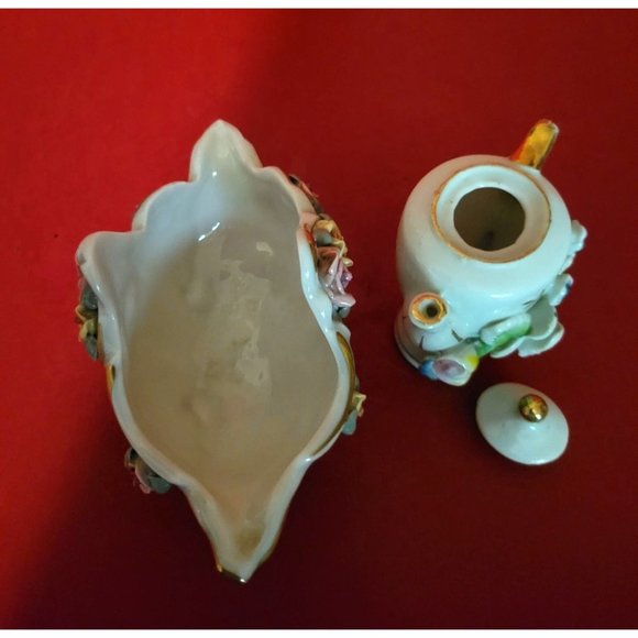 Small Decorative Trinket Box and Tea Pot Set - Picture 3 of 12